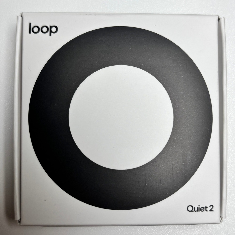 Loop Quiet 2 Noise Reduction Earplugs Black Silicone 14dB NRR Sleep Open Box New
